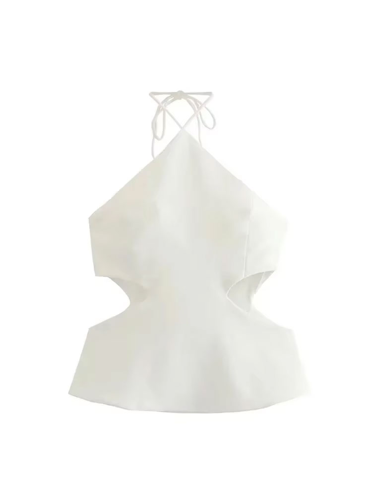Suspender Tank Top - Women's Backless Halter Neck Tank Tops,