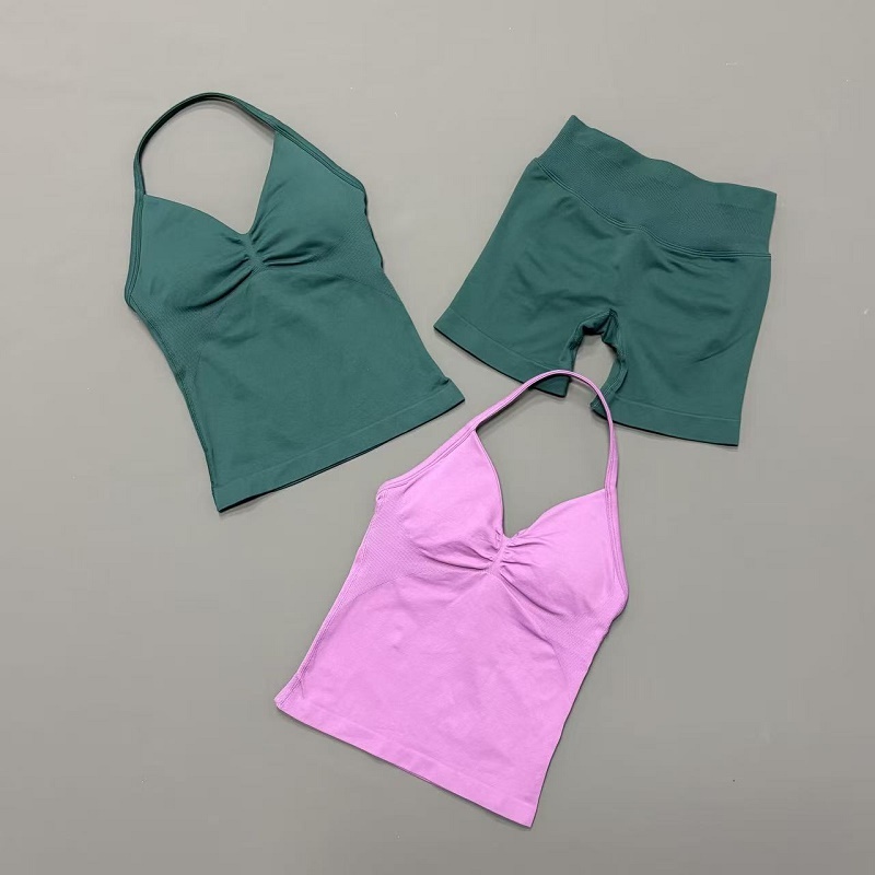 2Pcs Women Workout Set Seamles - đánh giá và giá Suspender Tank Top
