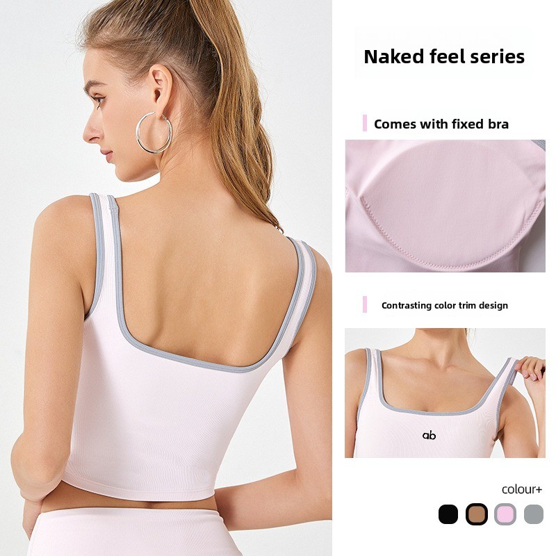 Women Summer Ribbed Yoga Tank  - đánh giá và giá Suspender Tank Top